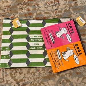 Blue Q Graphic Pouches - set of 2